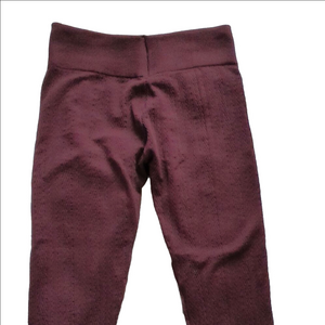 Maurices Burgundy Fleece Leggings